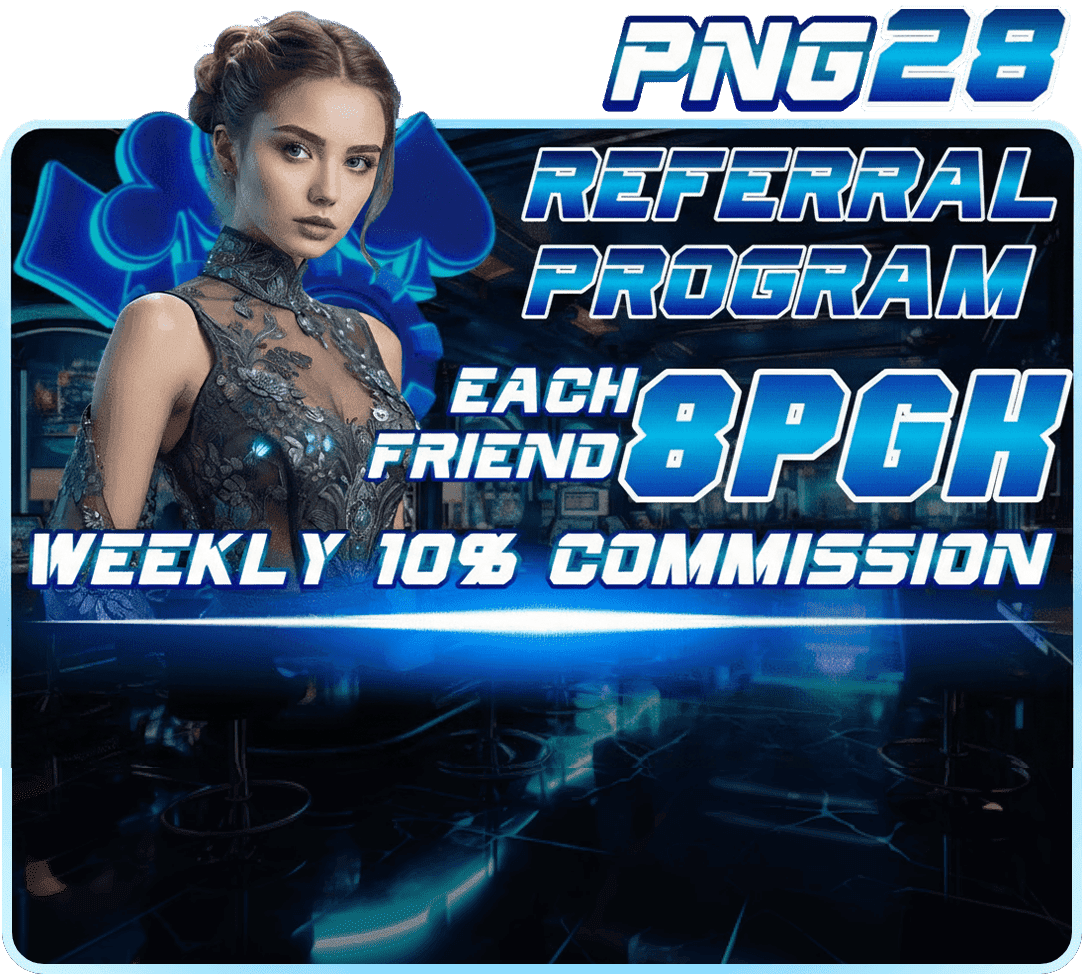 PNG28 Referral Program - 8 PGK per friend, weekly 10% commission